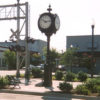 Photo of clock near the railroad in Loris, SC